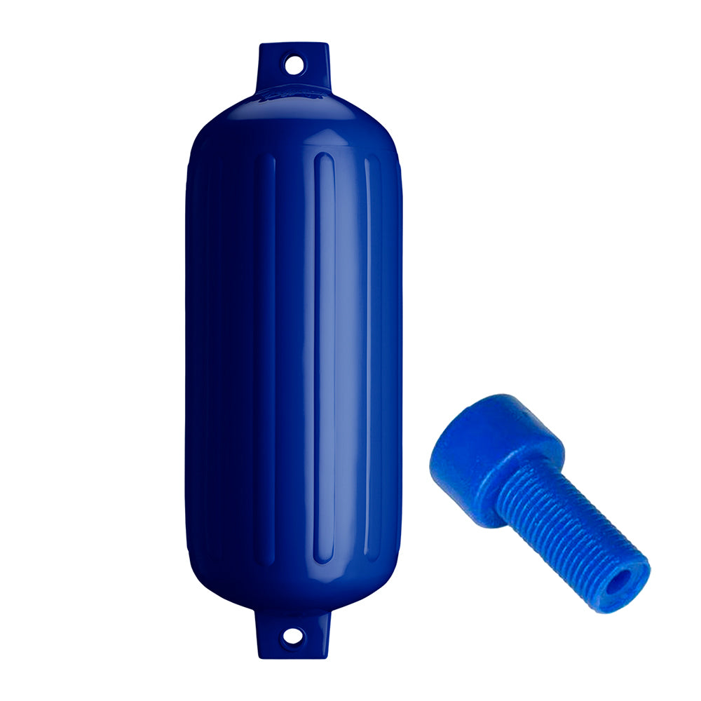 Polyform U.S. Polyform G-6 Twin Eye Fender 11" x 30" - Cobalt Blue w/Adapter — marine fenders