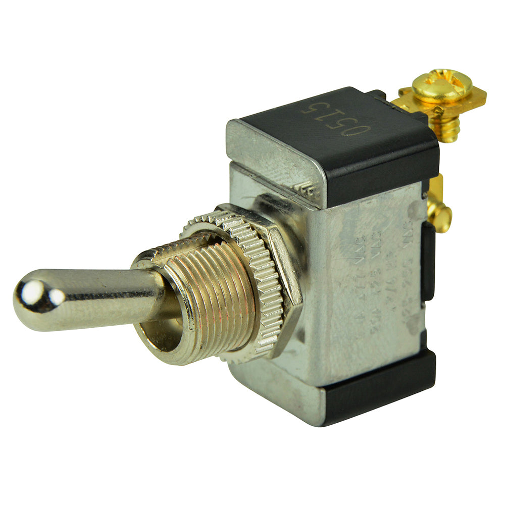 BEP Marine BEP SPST Chrome Plated Toggle Switch -OFF/(ON) — marine switches & accessories