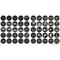 Blue Sea Systems Blue Sea 4230 Push Button Switch Label Kit — marine switches & accessories