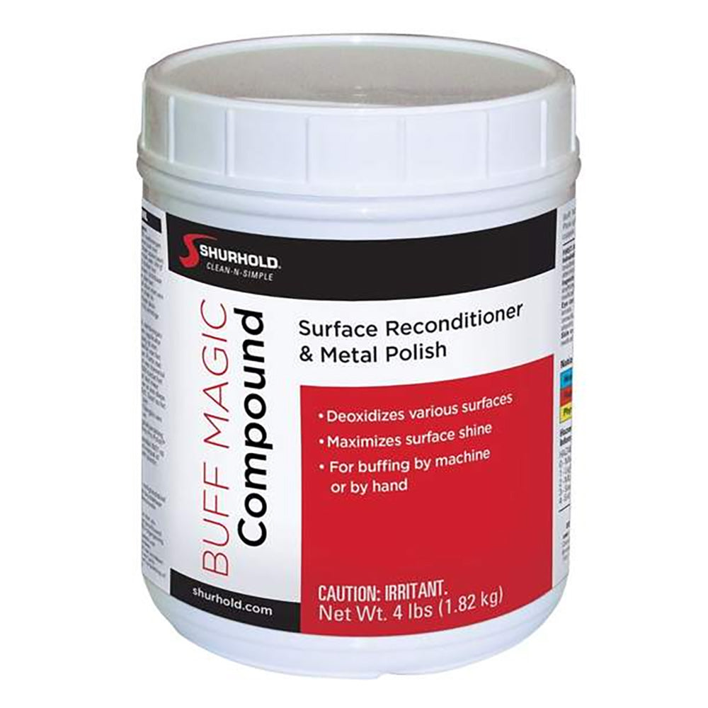 Shurhold Buff Magic Compound Surface Reconditioner & Metal Polish - 4LB Jar — marine cleaning