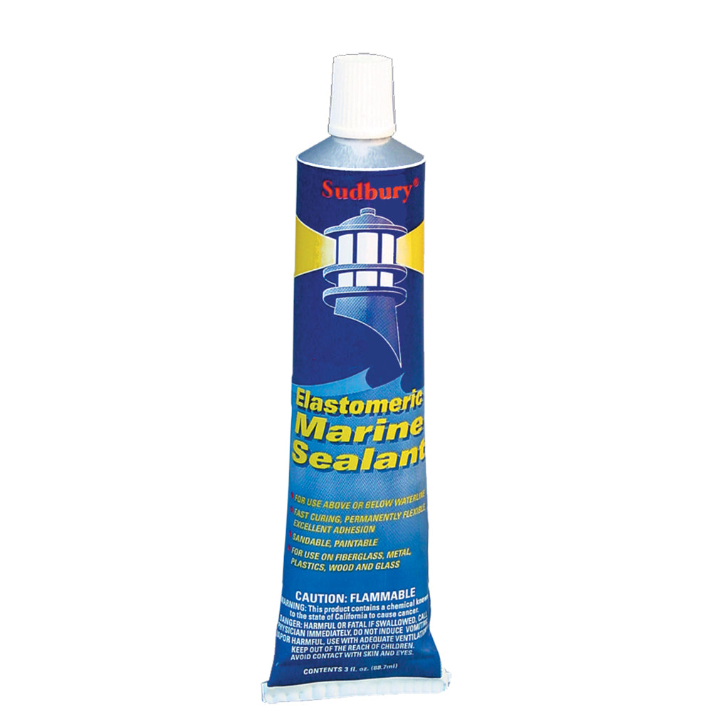 Sudbury Elastometric 3 oz (89ml) Sealant Tube - White — marine adhesives/sealants/tapes