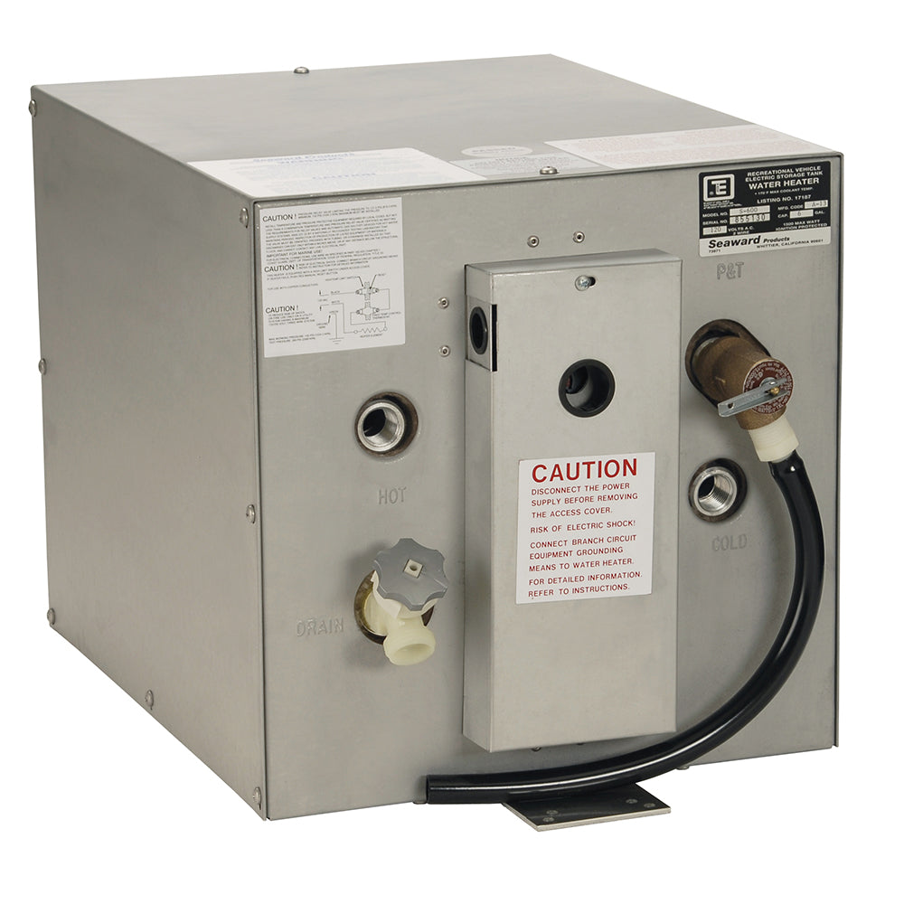 Whale Marine Whale Seaward 6 Gallon Hot Water Heater - Stainless Steel - 120V - 1500W — marine hot water heaters