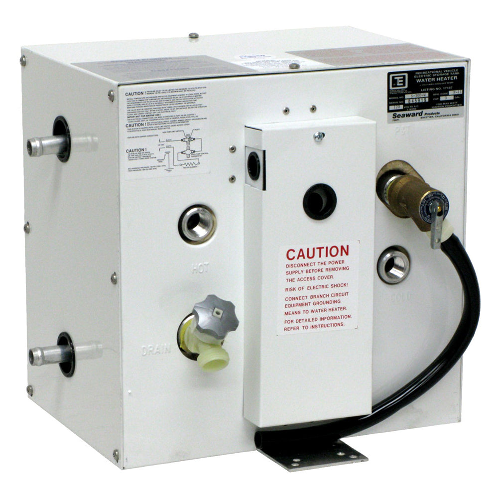 Whale Marine Whale Seaward 3 Gallon Hot Water Heater w/Side Heat Exchanger - White Epoxy - 120V - 1500W — marine hot water heaters