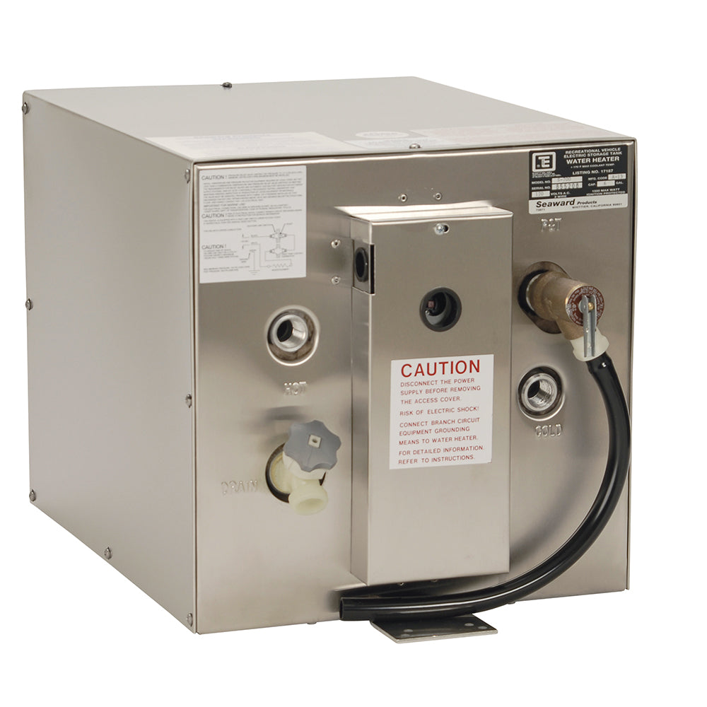 Whale Marine Whale Seaward 6 Gallon Hot Water Heater w/Rear Heat Exchanger - Stainless Steel - 240V - 1500W — marine hot water heaters