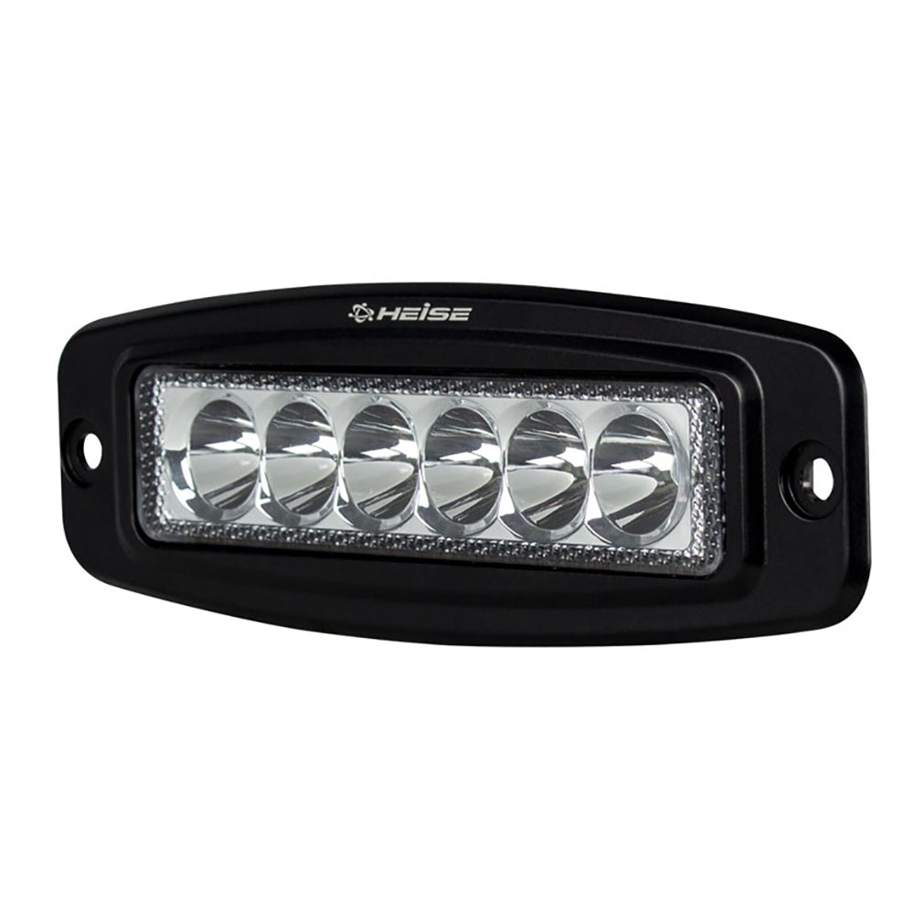 HEISE LED Lighting Systems HEISE 6 LED Single Row Driving Light - Flush Mount — marine light bars