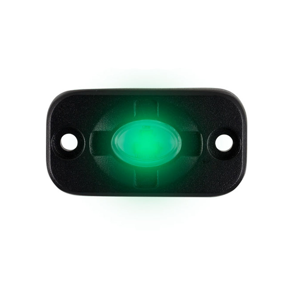 HEISE LED Lighting Systems HEISE Auxiliary Accent Lighting Pod - 1.5" x 3" - Black/Green — marine interior / courtesy light