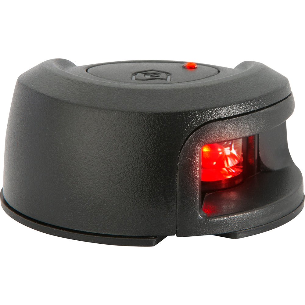 Attwood Marine Attwood LightArmor Deck Mount Navigation Light - Black Composite - Port (red) - 2NM — marine navigation lights
