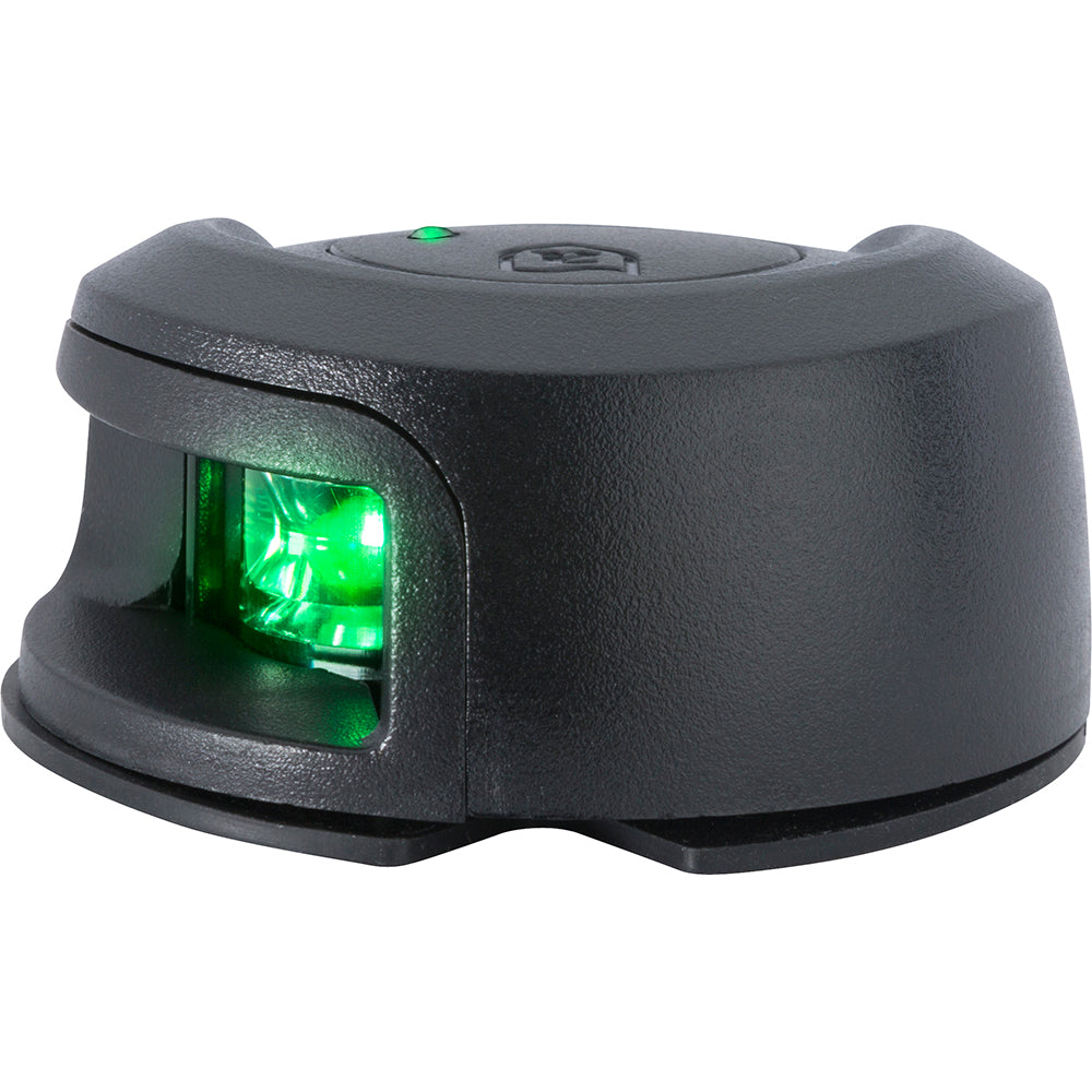 Attwood Marine Attwood LightArmor Deck Mount Navigation Light - Black Composite - Starboard (green) - 2NM — marine navigation lights
