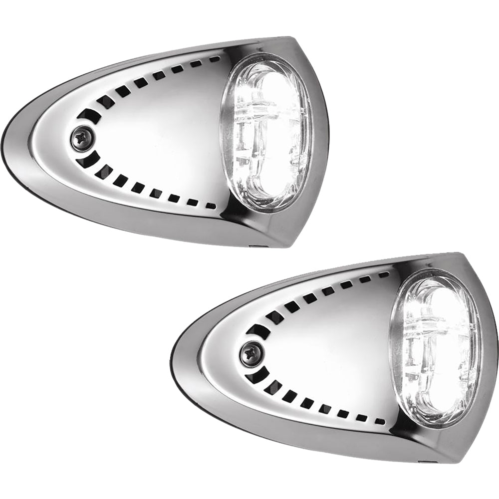 Attwood Marine Attwood LED Docking Lights - Stainless Steel - White LED - Pair — marine flood/spreader lights