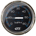 Faria Beede Instruments Faria Chesepeake Black 4" Studded Speedometer - 60MPH (GPS) — marine gauges