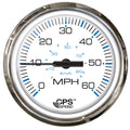 Faria Beede Instruments Faria Chesapeake White SS 4" Studded Speedometer - 60MPH (GPS) — marine gauges