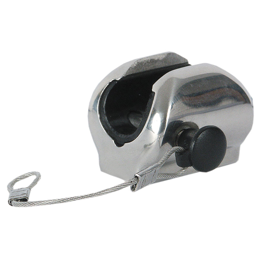 TACO Marine TACO Flat Deck Hinge w/Pin & Lanyard - Fits 7/8" Tube — marine bimini top fittings
