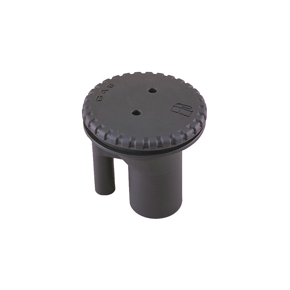 Perko 0543 Vented Fill f/1-1/2" Hose - Straight Neck - Gas - Black — marine fittings