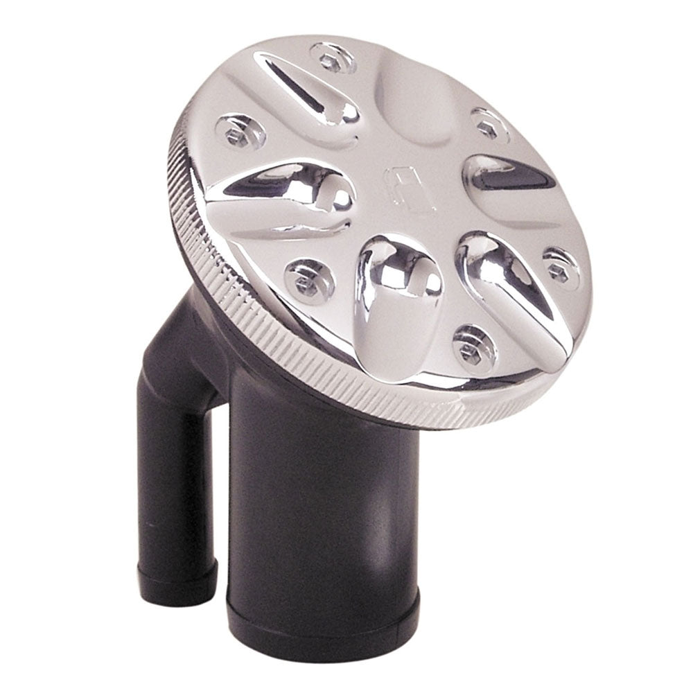 Perko 0590 Vented Fill f/1-1/2" Hose - Angled Neck - Chrome — marine fittings