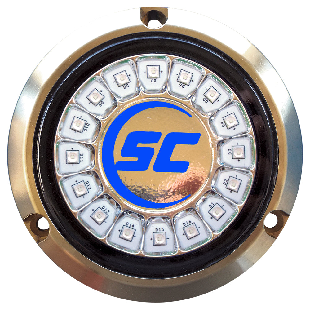 Shadow-Caster LED Lighting Shadow-Caster Ultra Blue Single Color Underwater Light - 16 LEDs - Bronze — marine underwater lighting