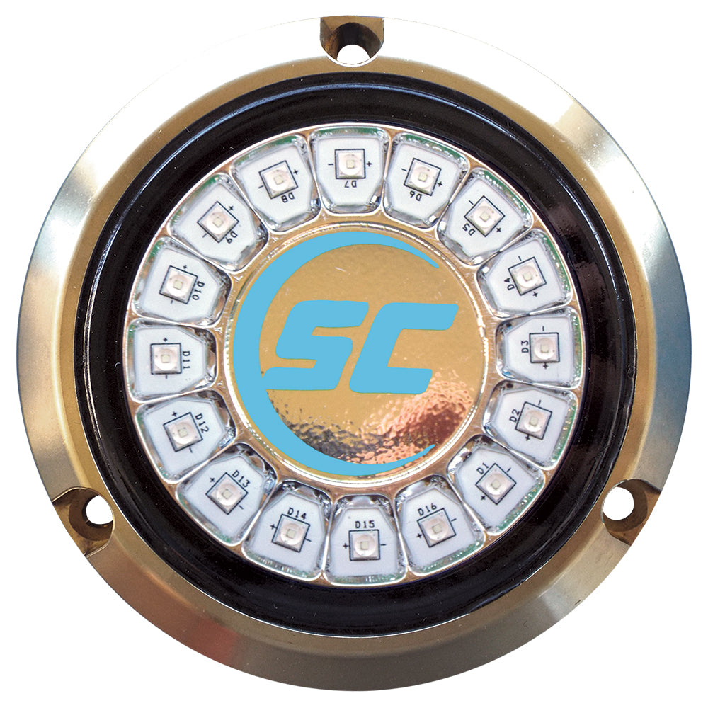 Shadow-Caster LED Lighting Shadow-Caster Bimini Blue Single Color Underwater Light - 16 LEDs - Bronze — marine underwater lighting