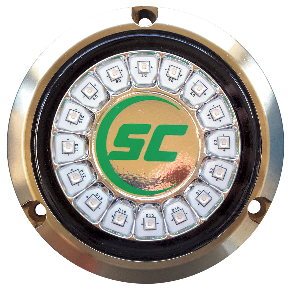 Shadow-Caster LED Lighting Shadow-Caster Aqua Green Single Color Underwater Light - 16 LEDs - Bronze — marine underwater lighting