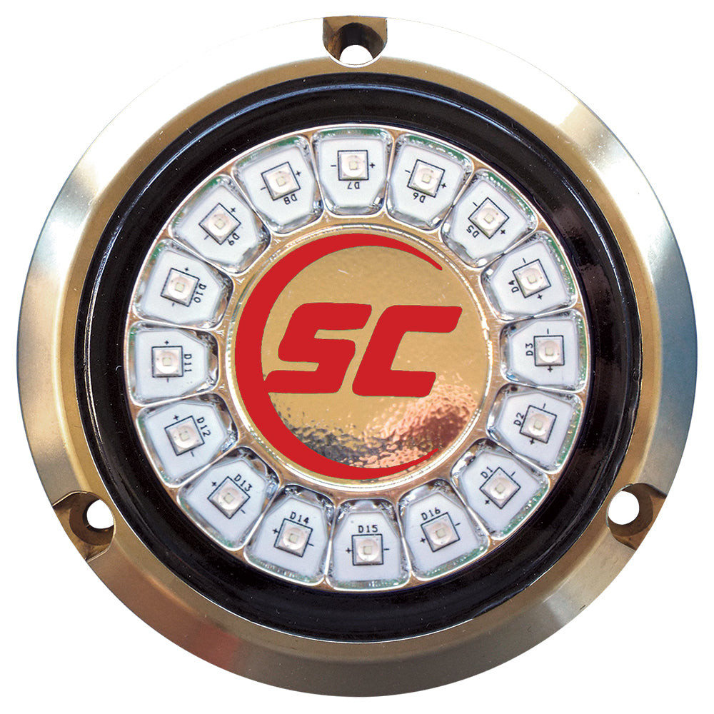 Shadow-Caster LED Lighting Shadow-Caster Cool Red Single Color Underwater Light - 16 LEDs - Bronze — marine underwater lighting