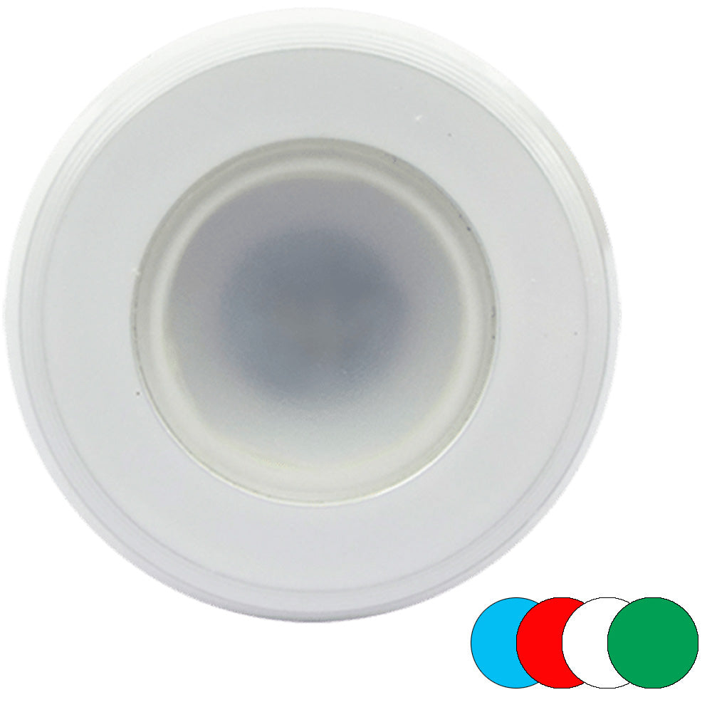 Shadow-Caster LED Lighting Shadow-Caster Full Color Dimmable Shadow Net Enabled White Powder Coat Finish Down Light — marine dome/down lights