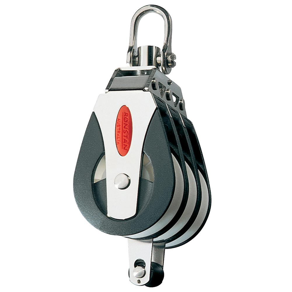 Ronstan Series 40 All Purpose Block - Triple - Becket - Swivel Head — marine blocks