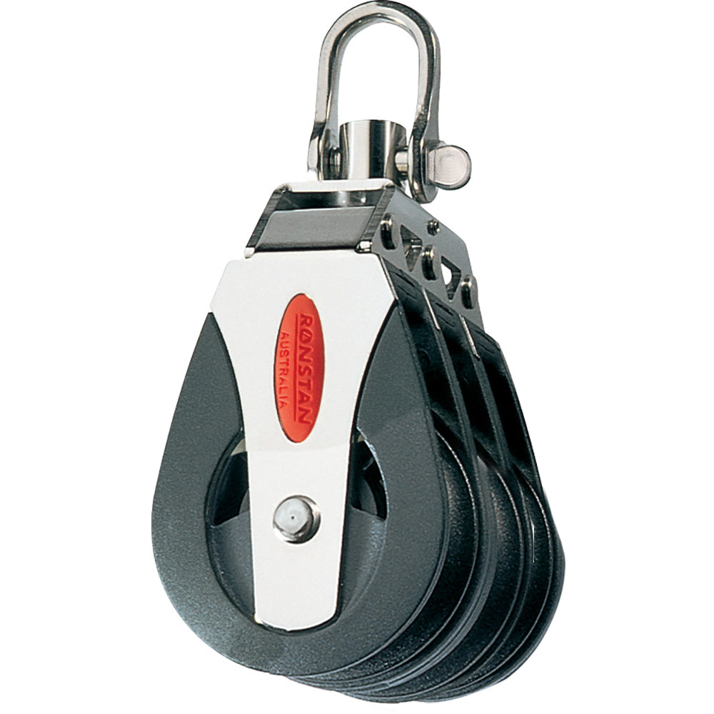 Ronstan Series 40 Ball Bearing Block - Triple - Swivel Head — marine blocks