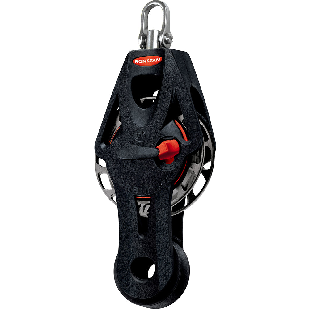 Ronstan Series 55 Ratchet Mount Orbit Block - Fiddle Becket Swivel — marine blocks