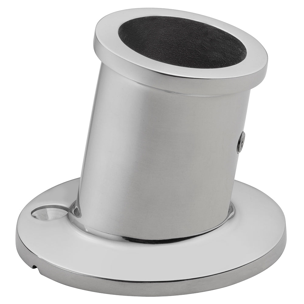 Whitecap Top-Mounted Flag Pole Socket - Stainless Steel - 1" ID — marine accessories