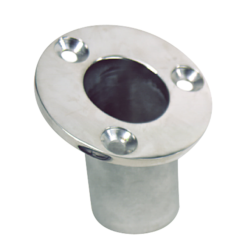 Whitecap Flush Mount Flag Pole Socket - Stainless Steel - 1-1/4" ID — marine accessories