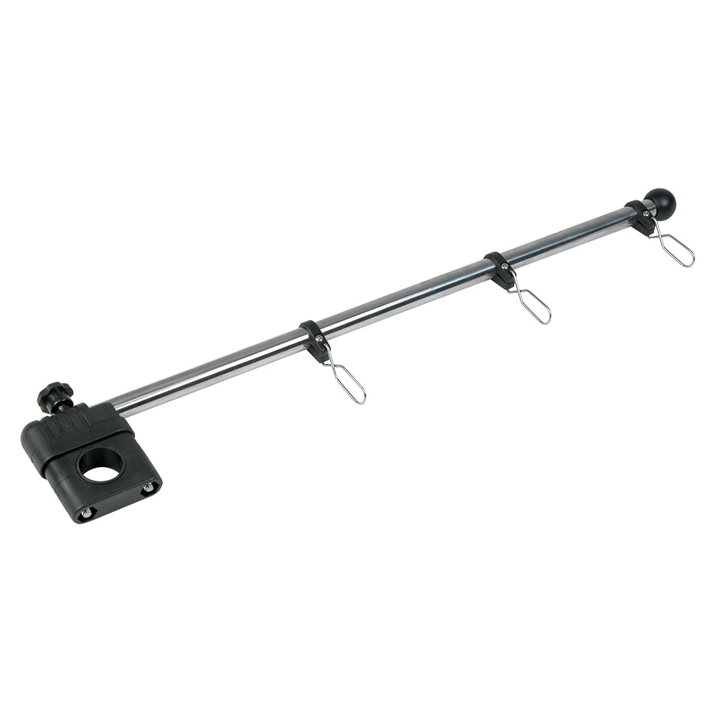 Whitecap 17" Rail Mount Flag Pole - 1/2" Diameter, Stainless Steel Staff Nylon Mount — marine accessories