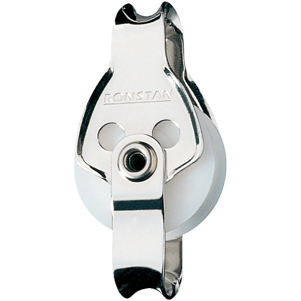 Ronstan Series 25 Utility Block - Single, Becket, Loop Head — marine blocks