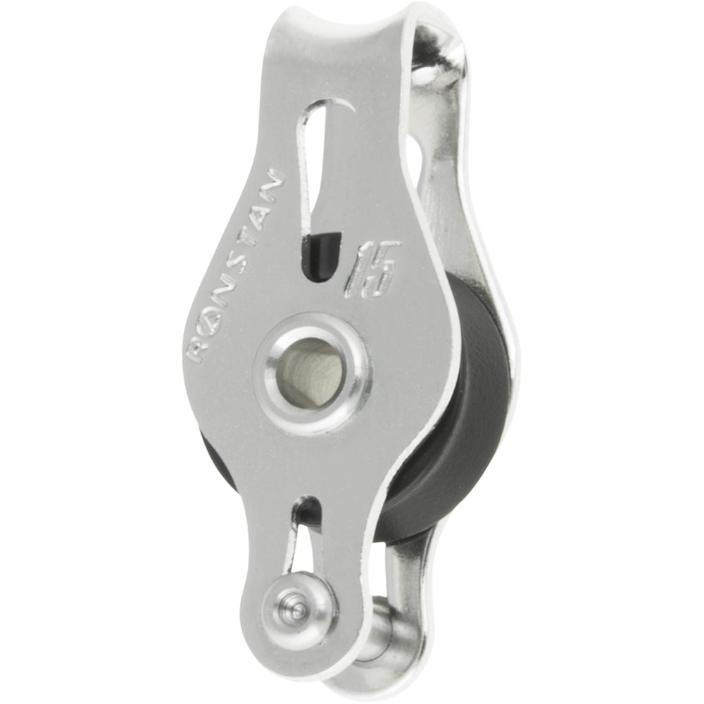 Ronstan Series 15 Ball Bearing Utility Block - Single Block, Becket, Loop Head — marine blocks