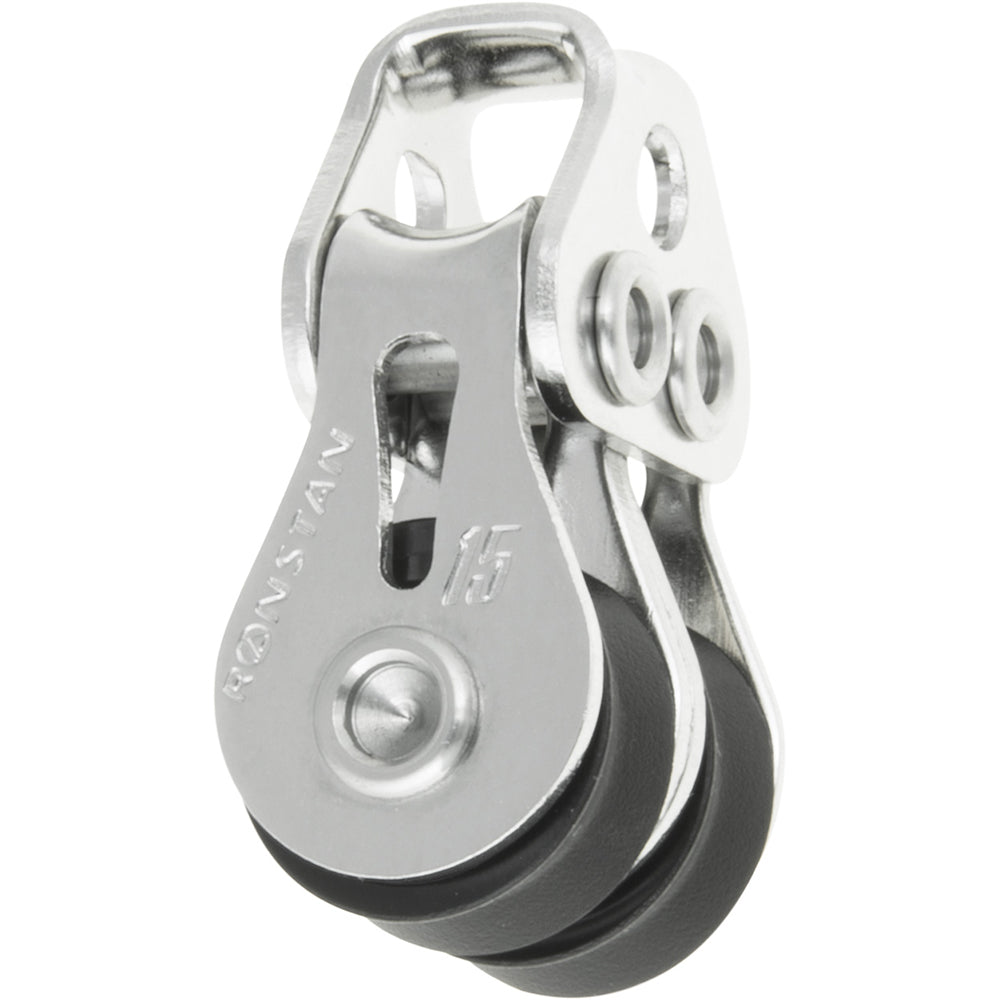 Ronstan Series 15 Ball Bearing Utility Block - Double, Loop Head — marine blocks