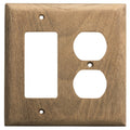 Whitecap Teak Rocker Switch/Duplex Receptacle Cover Plate — marine teak