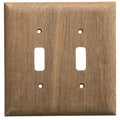 Whitecap Teak 2-Toggle Switch/Receptacle Cover Plate — marine teak