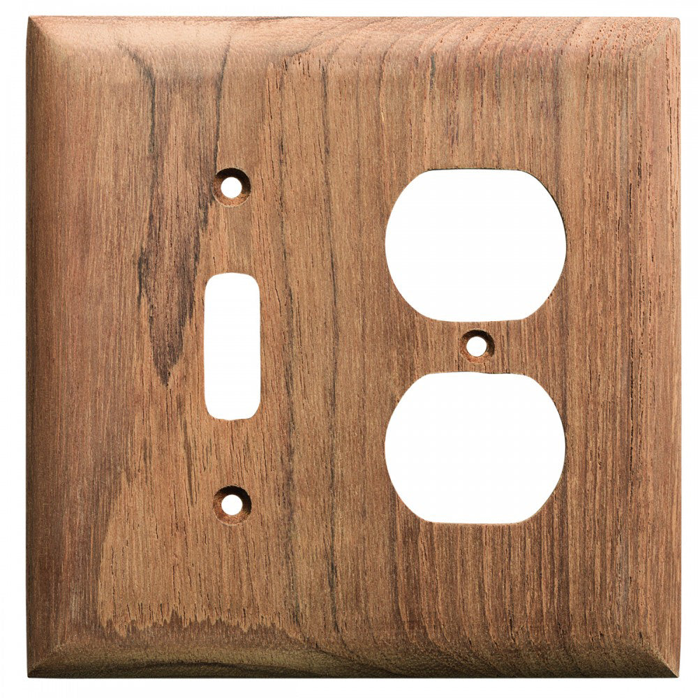 Whitecap Teak Toggle Switch/Duplex/Receptacle Cover Plate — marine teak