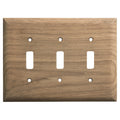 Whitecap Teak 3-Toggle Switch/Receptacle Cover Plate — marine teak