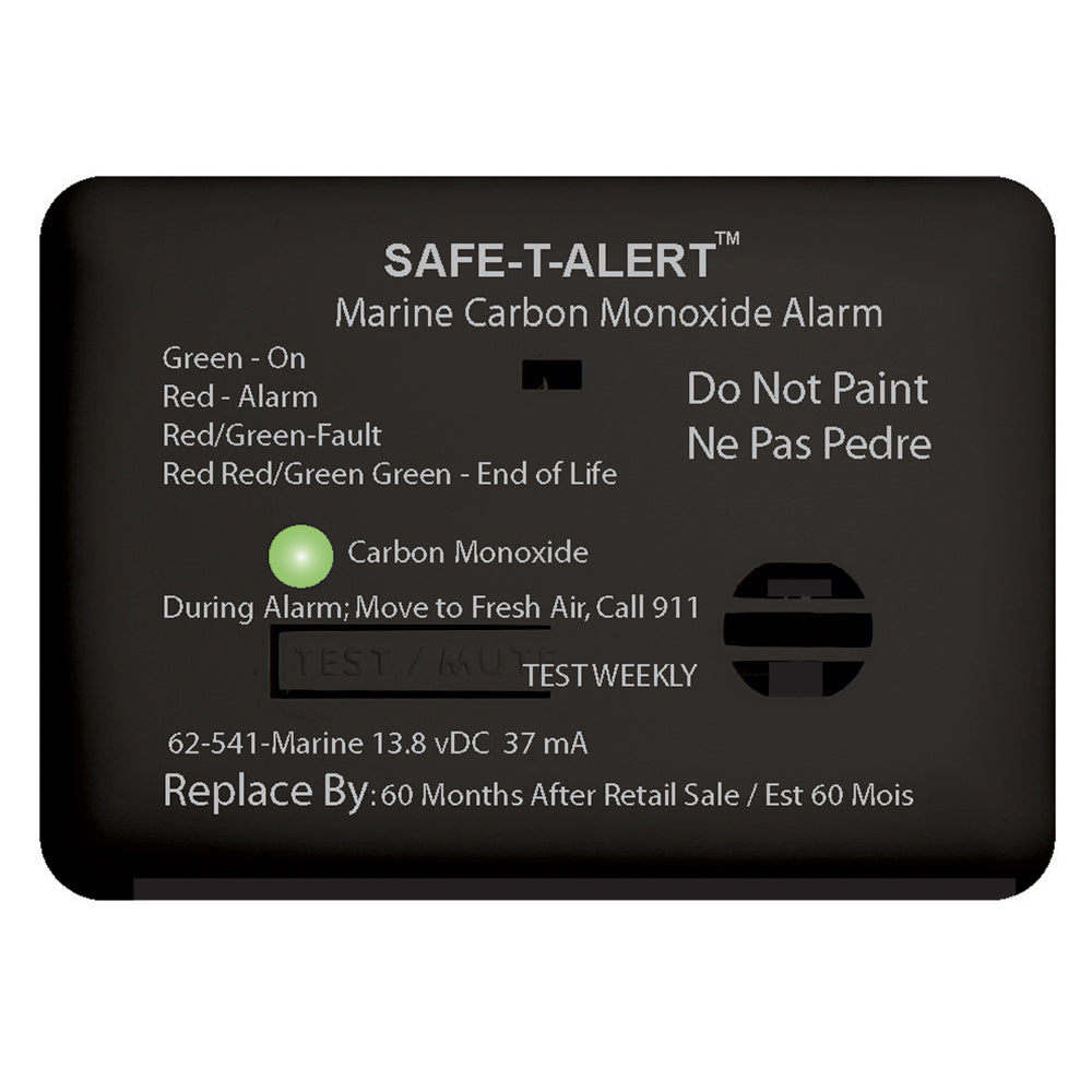 Safe-T-Alert 62 Series Carbon Monoxide Alarm - 12V - 62-541-Marine - Surface Mount - Black — marine fume detectors