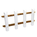 Whitecap Teak 4-Rod Tournament Storage Pack — marine teak