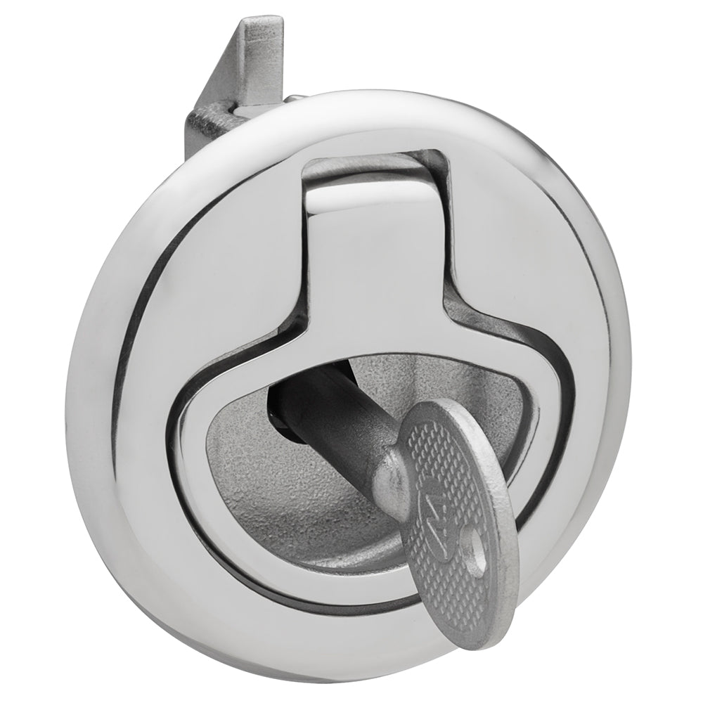 Whitecap Slam Latch Stainless Steel Locking Ring Pull — marine latches