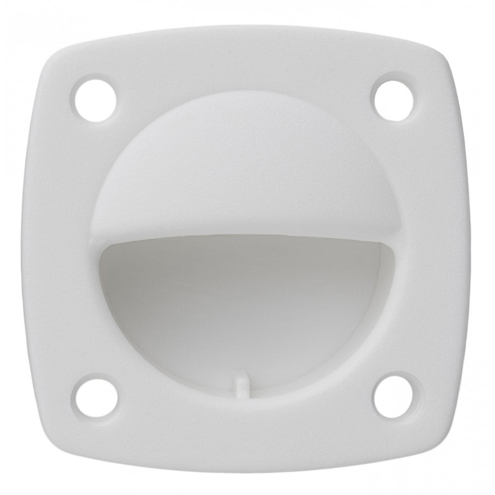 Whitecap Nylon Flush Pull - Small - White — marine latches
