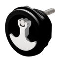 Whitecap Compression Handle CP Zamac/Black Nylon No Lock Fresh Water Use Only — marine latches