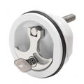 Whitecap Compression Handle CP Zamac/White Nylon Locking Fresh Water Use Only — marine latches