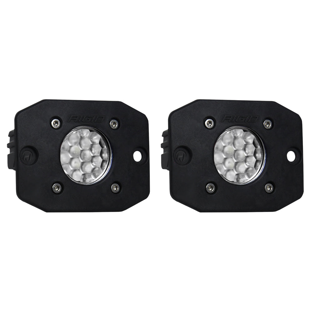 RIGID Industries Ignite Flush Mount Flood - Black — marine flood/spreader lights