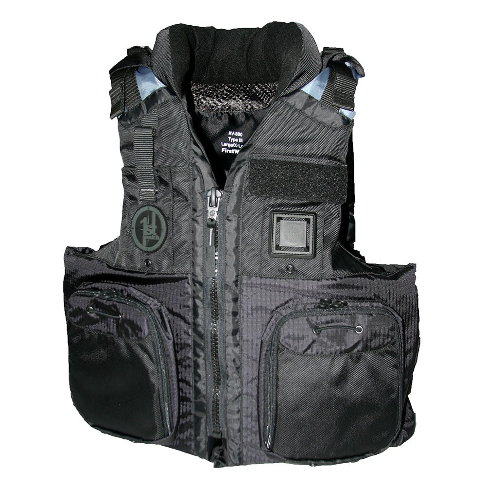 First Watch AV-800 Four Pocket Flotation Vest - Black - XXL to 3XL — marine personal flotation devices