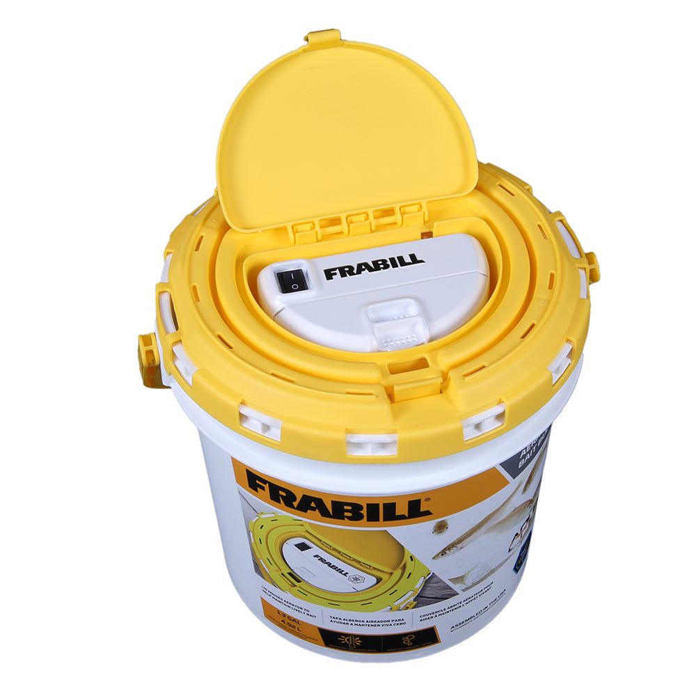 Frabill Dual Fish Bait Bucket w/Aerator Built-In — marine livewell pumps