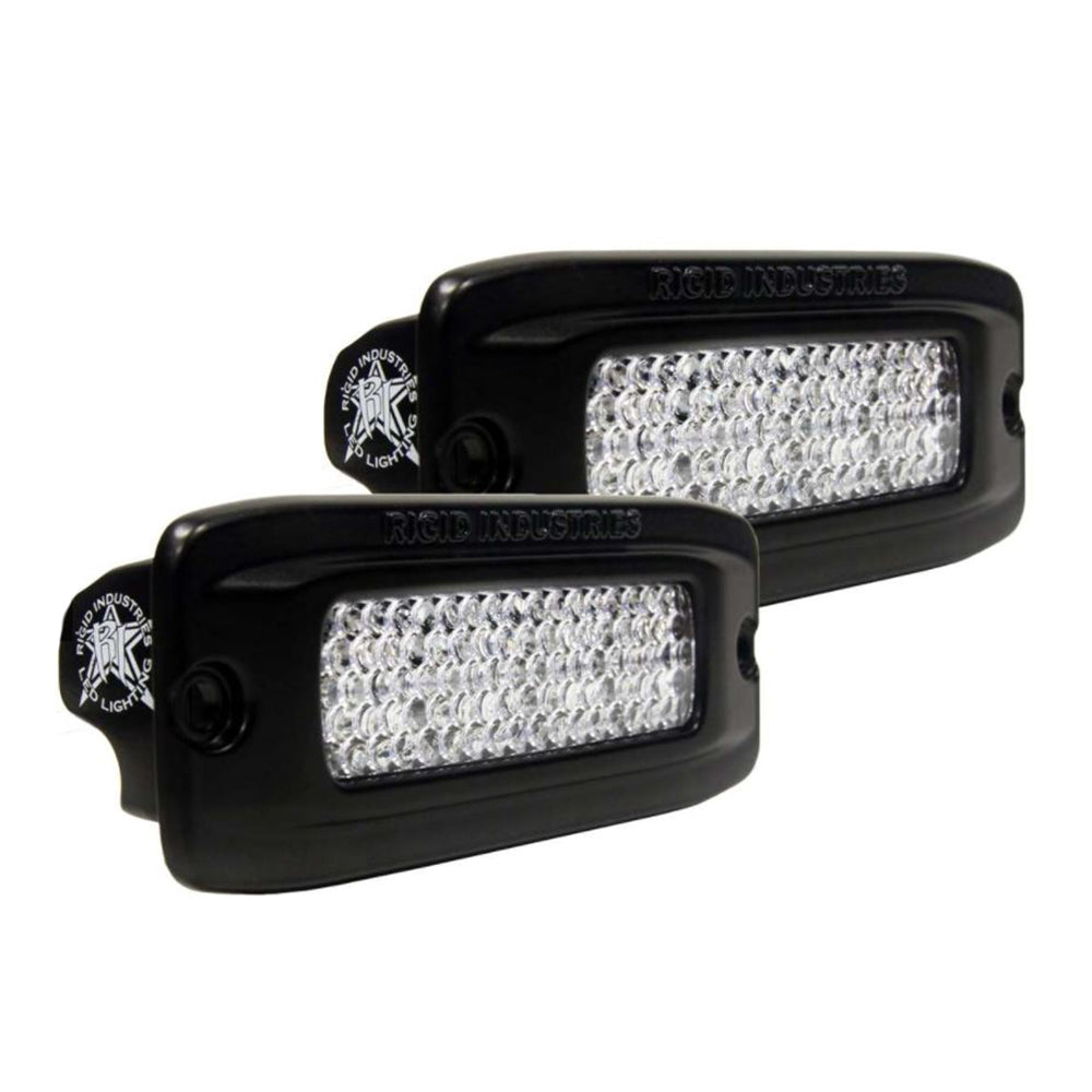 RIGID Industries SR-Q PRO Back Light Kit - Flush Mount Diffused - Pair - Black — marine flood/spreader lights