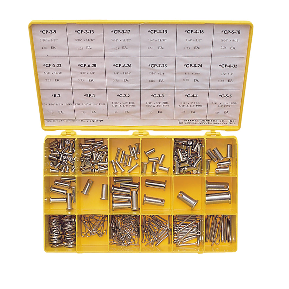 C. Sherman Johnson Cotter, Ring & Clevis Pin Parts Kit — marine shackles/rings/pins