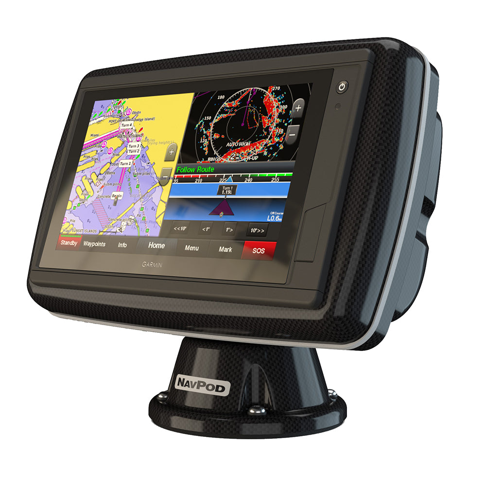 NavPod PowerPod Pre-Cut f/Garmin GPSMAP® 942xs, 942, 922xs & 922 - Carbon Black — marine display mounts
