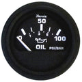 Faria Beede Instruments Faria Euro Black 2" Oil Pressure Gauge (100 PSI) — marine gauges