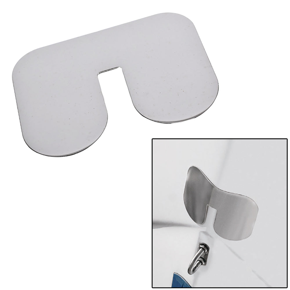 Megaware ScuffBuster™ Standard with Notch - 5.75" x 4.5" - Notched Bowguard - 22G - Stainless Steel — marine trailering